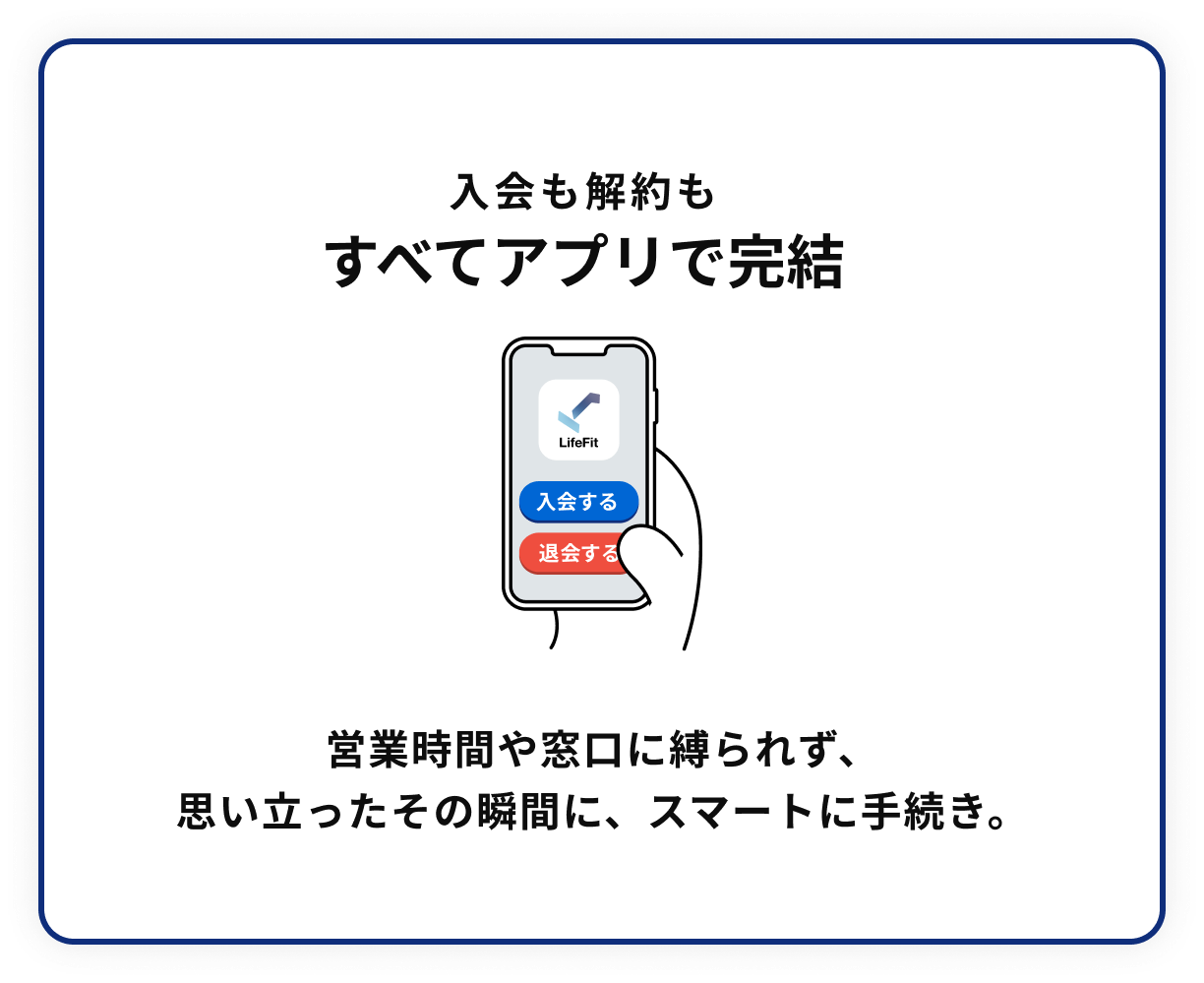 入会も解約もすべてアプリで完結